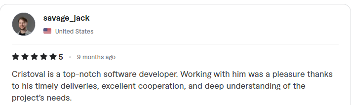 Client review 2